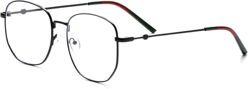 Miniatura 7 de Lentes de lectura de metal elegantes de gran tamaño para mujeres y hombres, marco grande con bloqueo de luz azul, lentes para lectura de computadora
