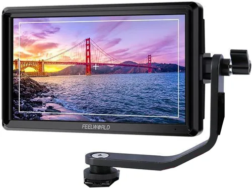 FEELWORLD FW568 V3 Monitor de campo en cámara de 6 pulgadas, LUT 3D, para cámara DSLR, 1920x1080, entrada y salida HDMI, Full HD, brazo inclinable,