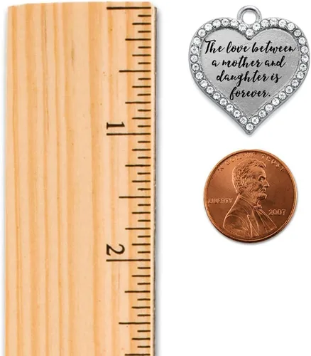 Miniatura 2 de Inspired Silver - Pulsera de plata con dije de corazón abierto con joyas de circonita cúbica