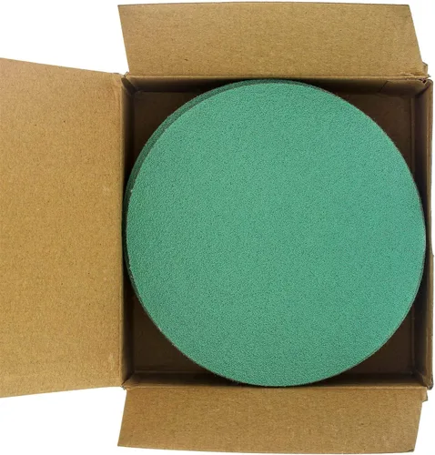 Miniatura 3 de Dura-Gold Discos de lijado de película verde de 5 pulgadas de alta calidad - Grano 80 (caja de 50) - Discos de papel de lija con respaldo de gancho