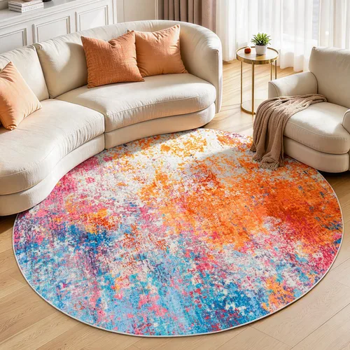 Miniatura 69 de Rugflix Alfombras de área de 8 x 10 pies para sala de estar, alfombra grande lavable, resistente a las manchas, pelo bajo, alfombra oscura moderna