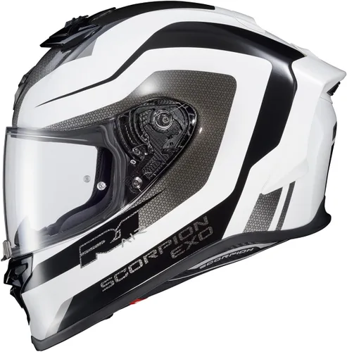 Miniatura 12 de ScorpionEXO R1 Air - Casco de motocicleta de cara completa con escudo Pinlock y bolsillos para altavoces listos para Bluetooth DOT ECE Raven Raven