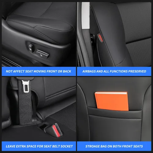 Miniatura 4 de coverdream Fundas de asiento de cuero impermeables 4Runner de ajuste personalizado para Toyota 4Runner 2010-2024 (5 plazas), cobertura completa