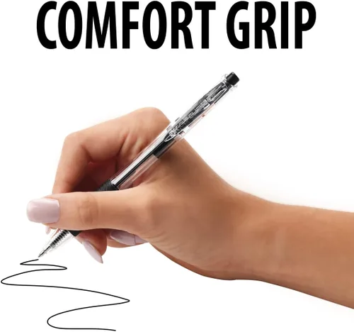 Miniatura 8 de Inc. ClipClicks - Bolígrafos retráctiles, juego de bolígrafos de punta media de 0.039 pulgadas con agarre cómodo para escuela, oficina, escritura