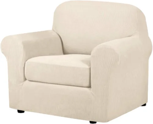 Miniatura 104 de H.VERSAILTEX - 3 fundas de sofá elásticas para 2 cojines de sofá. Fundas para muebles de sala de estar (funda base más 2 fundas de cojín de asiento)