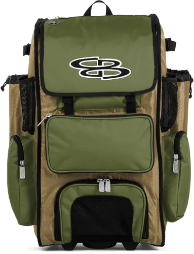 Miniatura 53 de Boombah Rolling Superpack - Bolsa para equipo de béisbol/sóftbol, varios colores, mango telescópico y capacidad para 4 murciélagos, versión