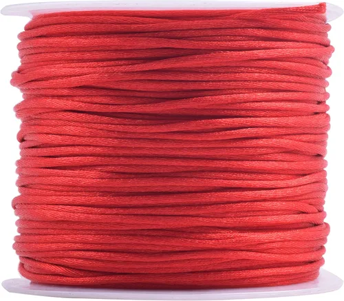 Miniatura 113 de KONMAY 80 Yardas 1.0mm Cordón Rattail de Nylon Satén Seda Trim Hilo para Cuentas para Nudos Chinos, Kumihimo, Trabajo con Cuentas, Macramé, 2-Azul