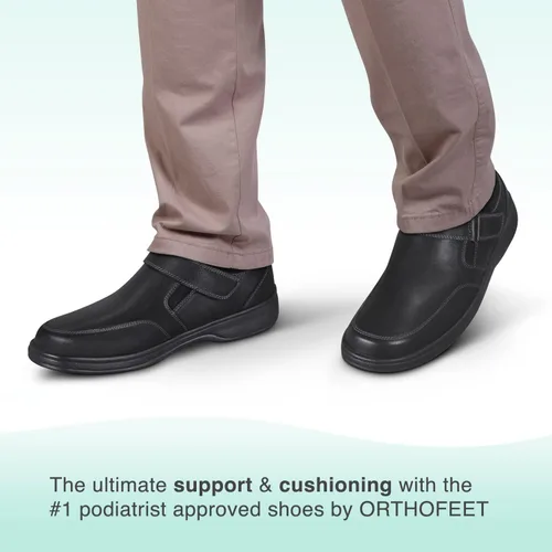 Miniatura 2 de Orthofeet Zapatos casuales ortopédicos de cuero del zodiaco para hombre