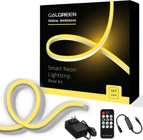 Miniatura 10 de Tira de luces LED blancas, tira de luz LED inteligente regulable de 16.4 pies, 6500 K, luz blanca brillante de día, adhesivo fuerte, 600 luces LED