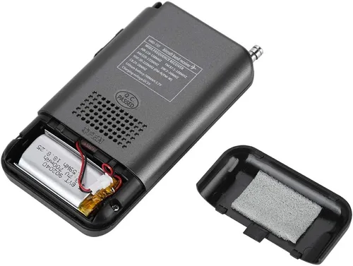 Miniatura 9 de Radio portátil, receptor de radio de banda de avión con 4 modos de búsqueda, antena retráctil y pantalla LCD digital, grabadora de radio de banda
