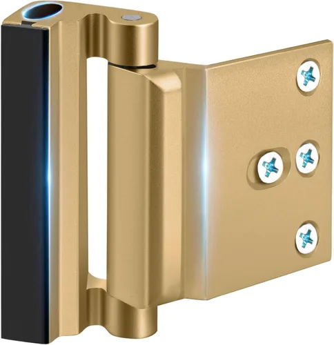 Miniatura 12 de Cerrojo de puerta de seguridad para el hogar - Cerraduras de alta seguridad a prueba de niños con tope de 3 pulgadas, soportan 800 libras para Negro