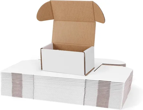 WIFTREY Paquete de 40 cajas de envío pequeñas de 4.6 x 2.2 x 2.2 pulgadas para embalaje de pequeñas empresas, caja de correo de cartón corrugado