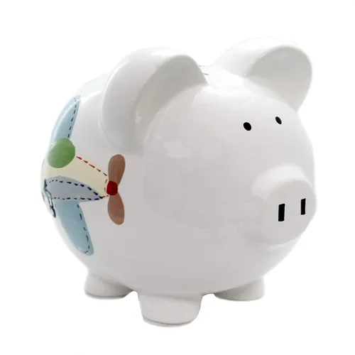 Miniatura 19 de Child to Cherish Cerdito de cerámica, diseño de globo aerostático