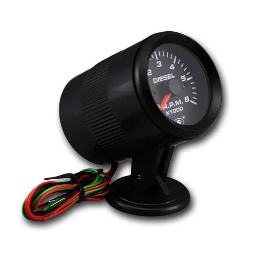 Miniatura 4 de MOTOR METER RACING 52 mm 2-1/16" Tacómetro Universal para Alternador de Motor Diesel 6000 RPM Esfera Negra en Salpicadero