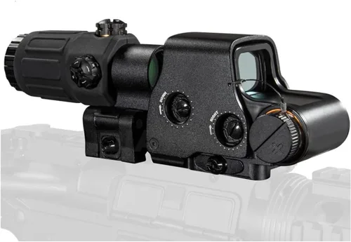 Miniatura 3 de 558 Green Red Dot Reflex Sight + G33 3X Lupa Combo, mira híbrida holográfica óptica con lupa G33, multiplicador de liberación rápida