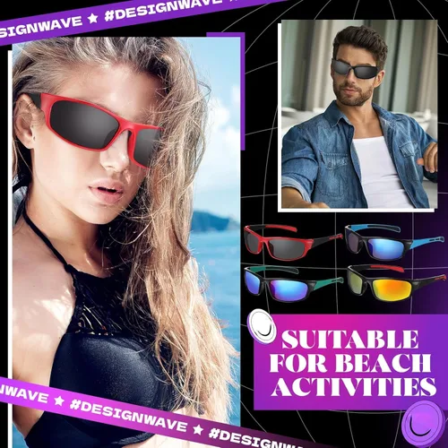 Miniatura 5 de Leumoi 18 pares de gafas de sol deportivas tácticas para correr, gafas de sol para conducción, gafas de motocicleta para hombres, mujeres y jóvenes