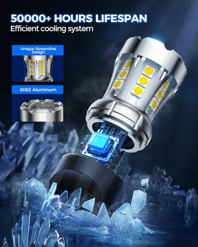Miniatura 6 de Marsauto Bombillas LED 7443 7440 para luces de freno de marcha atrás, 7441 7444 T20 W21W de repuesto para luces de freno traseras de respaldo