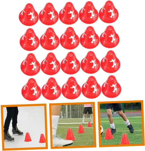 Miniatura 8 de GALPADA 20Pcs Small High Sports Training Cones for Soccer and Roller Skating Agility Drills Portable Markers for School Practice and Speed Control