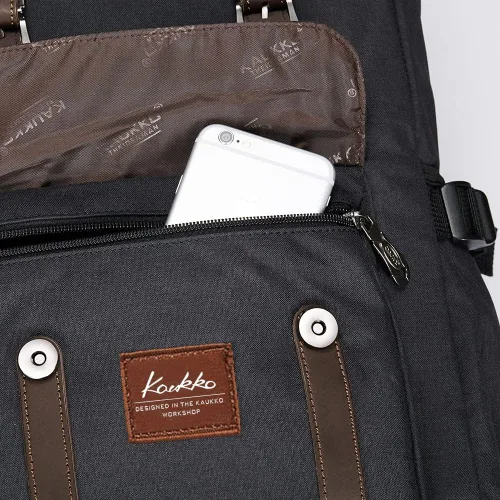 Miniatura 5 de KAUKKO Mochila de viaje para laptop, mochila al aire libre, mochila casual para 15.6 pulgadas (negro Oxford)