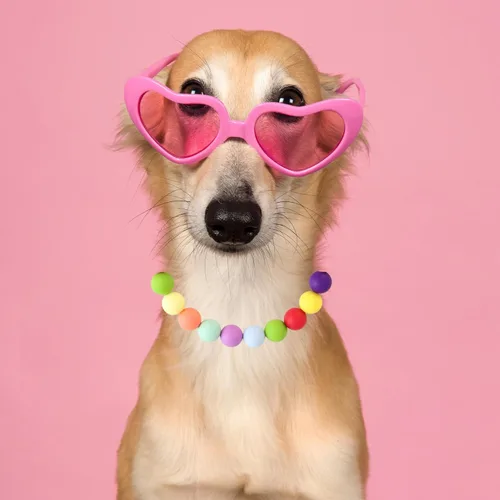 Miniatura 7 de Collar para mascotas para perros pequeños, medianos y grandes, collar de silicona con cuentas hecho a mano, collar de perlas bonitas y brillantes