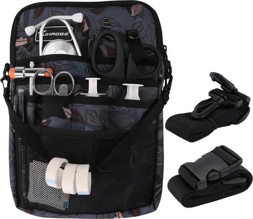 Miniatura 14 de Riñonera para enfermera con soporte para cinta, organizador de bolsillo para enfermeras para profesionales médicos, bolsa de cintura de enfermera