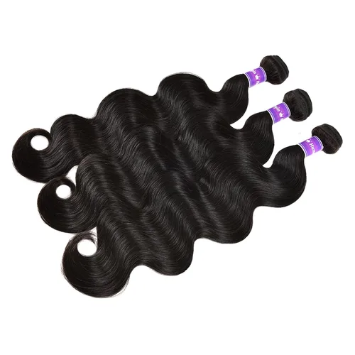 Miniatura 4 de 3 manojos de cabello humano 10A, 20, 22, 24 pulgadas de onda corporal, 100% cabello brasileño virgen sin procesar, doble trama, ofertas de manojos