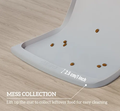 Miniatura 99 de OHMO - Tapete de silicona para alimentos para gatos, tapete de alimentación de mascotas para el piso, antideslizante e impermeable, bandeja de agua
