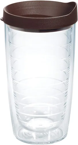Miniatura 57 de Taza de viaje Tervis de doble pared transparente y colorida con tapa fabricada en Estados Unidos mantiene las bebidas frías y calientes, 24 onzas