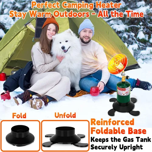 Miniatura 2 de Calentador de Propano Portátil para Acampar, Calentador de Patio para Espacios Pequeños al Aire Libre con Válvula de Control, Calentadores Radiantes
