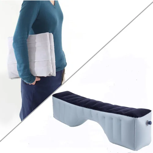 Miniatura 8 de FMS - Colchón hinchable de viaje para auto, para asiento trasero, cojín para cama de aire, sofá de aire, Azul