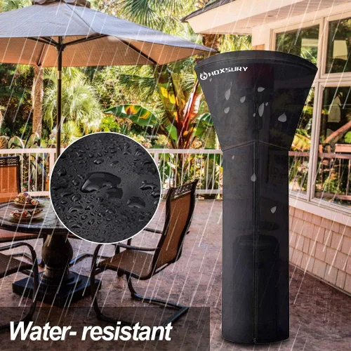 Miniatura 6 de HOXSURY Cubierta para calentador de patio, impermeable, 89 pulgadas, 420D, Oxford, resistente a la intemperie, protector de calentador de jardín al