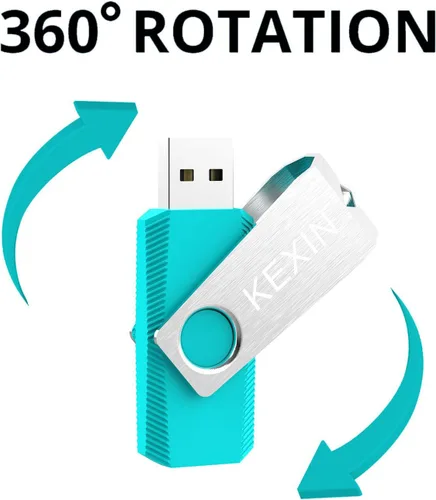 Miniatura 5 de KEXIN Unidad flash de 128 GB, paquete de 3 unidades flash USB de 128 GB, unidad de memoria USB 2.0 con llavero (128G 3 unidades)