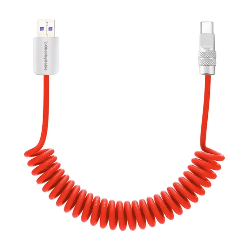 Miniatura 25 de chubbycable Curly Chubby - Cable de carga rápida USB C en espiral de 240 W, cable de carga retráctil trenzado duradero para automóvil compatible