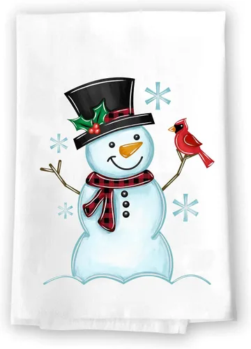 Miniatura 8 de Decoración navideña Toallas de cocina y baño How Snowflakes Are Made, muñeco de nieve Novedad de invierno de Navidad Toalla color blanco