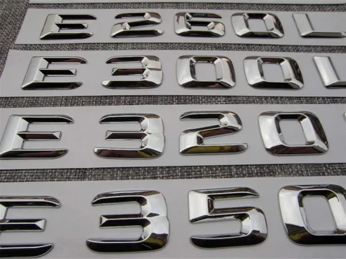 Miniatura 2 de Emblemas cromados para maletero de automóvil, emblemas para Mercedes Benz E43 E55 E63 AMG E200 E250 E300 E320 E350 E400 E180 4MATIC CDI (E350)