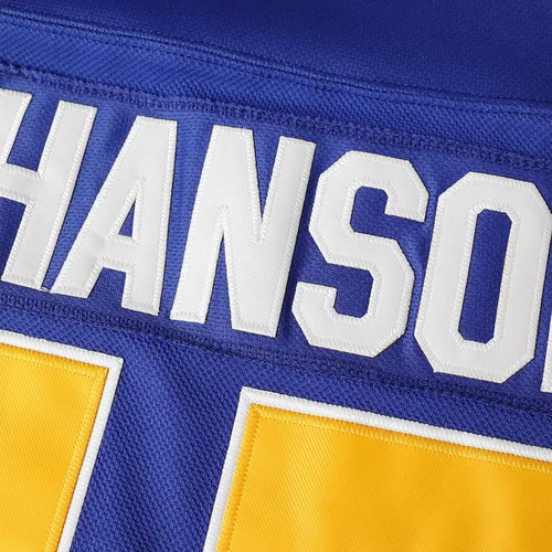 Miniatura 24 de Phoneutrix Hanson Brothers Charlestown Chiefs 16 Jack 17 Steve 18 Jeff Slap Shot Movie Hockey Jersey Azul