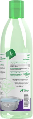 Miniatura 8 de TropiClean Fresh Breath Cat - Aditivo de agua dental + soporte para el tracto urinario, con extracto de arándano, limpieza de dientes y solución