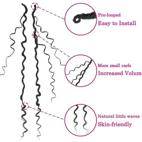 Miniatura 3 de 8 paquetes de cabello de ganchillo para mujeres negras, cabello de ganchillo Goddess Locs, Goddess Faux Locs con trenzas rizadas