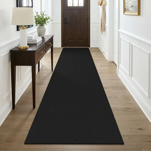 Miniatura 230 de KOZYFLY - Tapetes para entrada, lavable, tejido, con respaldo de goma antideslizante, de algodón, interiores, cocina, entrada, vestíbulo y puerta