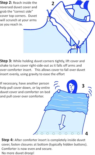Miniatura 6 de Clips de edredón para asegurar los insertos - Sistema completo de ropa de cama ajustada para dormir - Incluye clips de relleno de edredón y lazos