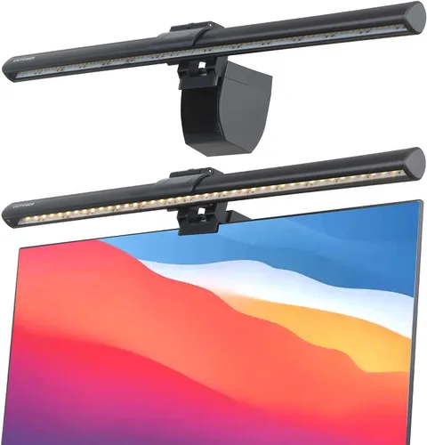 Miniatura 6 de CATPOWER - Barra de luz de monitor portátil para laptop con conexión USB, lámpara de trabajo LED para lectura electrónica, 3 ajustes de temperatura