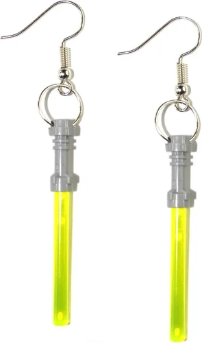 Lego - Aretes de aro de luz de Star Wars, joyas divertidas