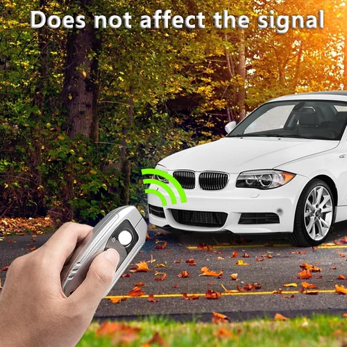 Miniatura 6 de Funda para llavero BMW con llavero, fibra de carbono real, protección de aleación de zinc, compatible con BMW 1 3 4 5 6 7 Series X1 X3 X4 M5 M6 GT3
