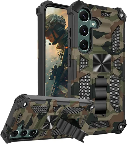 CCSmall Funda de camuflaje para Samsung Galaxy A13, de grado militar, a prueba de golpes, resistente, funda protectora para teléfono con soporte
