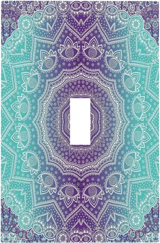 Miniatura 82 de Cubierta para Interruptor de Luz Árbol Morado 3D de 2 Gang Placa de Pared Placa de Interruptor de Luz Doble Toggle Cubiertas Decorativas