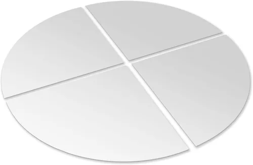 Miniatura 9 de Americanflat Azulejos de espejo adhesivos – Juego de 4 espejos circulares para pared y decoración del hogar – Espejos adhesivos – Espejo de cristal