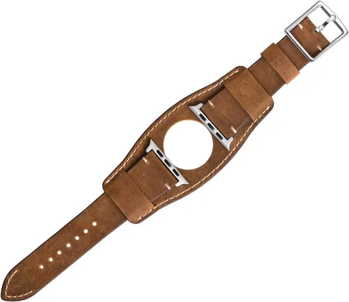 Miniatura 6 de Correa compatible con Apple Watch de 49/46/45/44mm/42mm (Series 3 2 1), pulsera de cuero genuino Crazy Horse Compatible con iWatch Ultra/Ultra2
