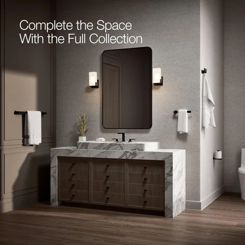 Miniatura 7 de Kohler 97500-BL Avid Gancho doble para bata, negro mate Mate negro