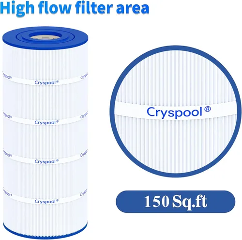 Miniatura 7 de Cryspool® Filtro C150S compatible con CX150XRE, SwimClear C150S, CS150e, C-9441, PA150S, cartucho de filtro de piscina de 150 pies cuadrados, 1