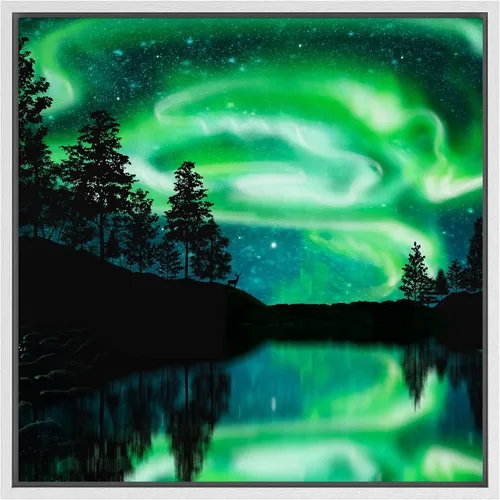 Miniatura 73 de Lienzo decorativo con diseño de un hermoso paisaje, para la decoración del hogar, The Cosmic Cloud, 12" x 12